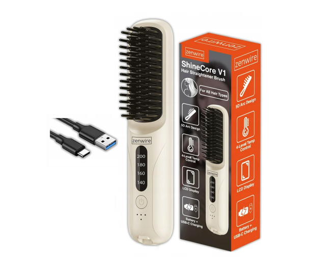 Zenwire Prostownica do Włosów Bezprzewodowa ShineCore V1 - 1604647 - zdjęcie